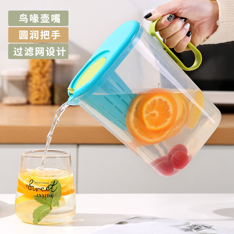 冷水壶家用凉水杯大容量耐高温储水冰箱夏饮料桶塑料冷泡壶凉水壶