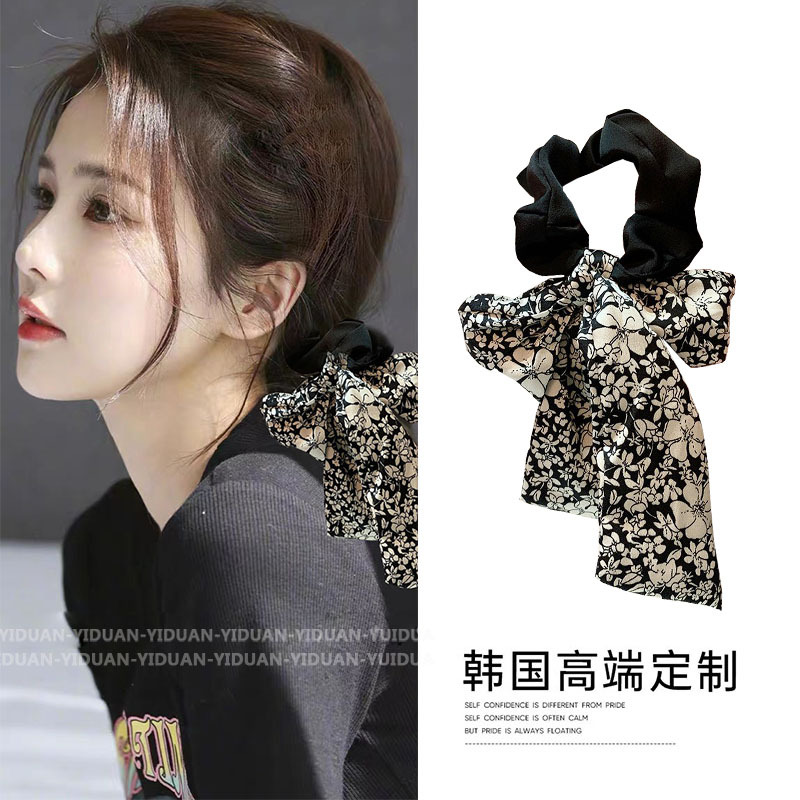 Headwear Bow Hair Accessories Simple White Deer With Low Ponytail Hair Lead Rope Female Hair Rope Streamer Large Hair Band