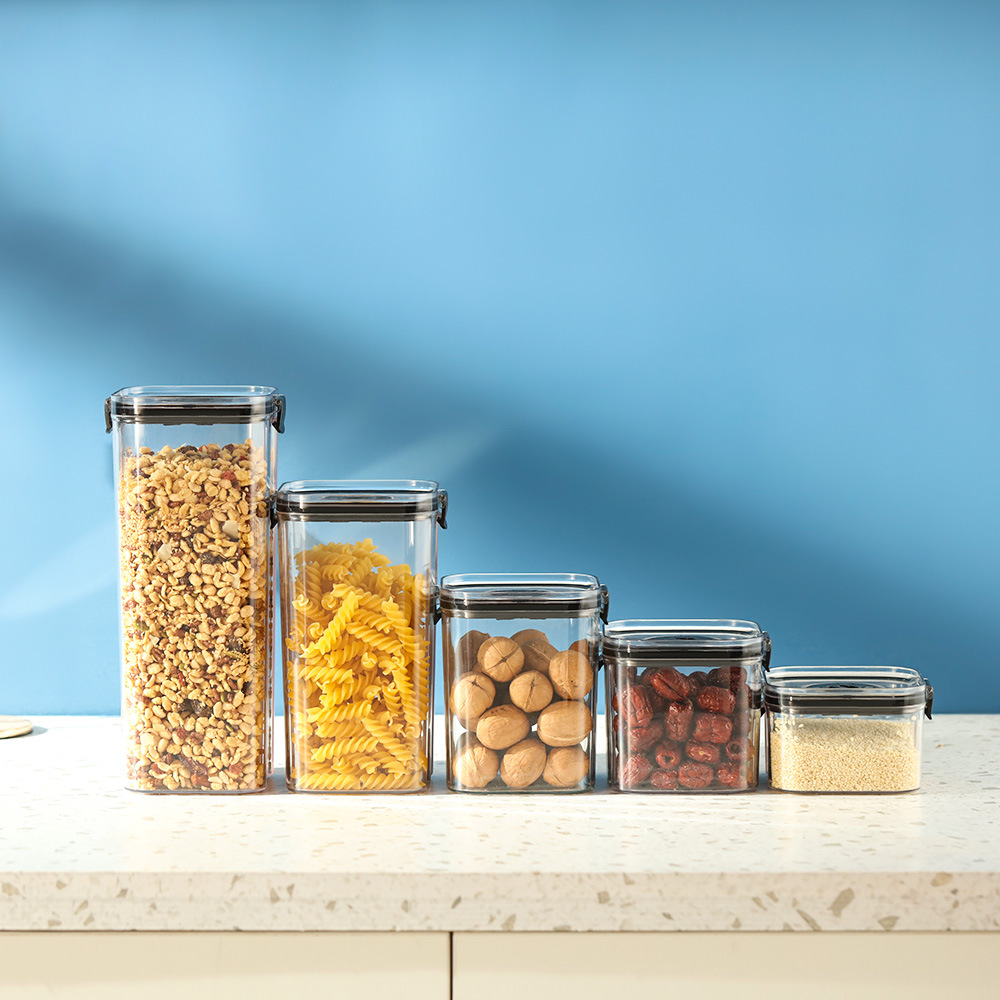 Storage cans, food storage boxes, kitchen sealed cans, household plastic dry goods storage cans, grains and cereals Specification drawing