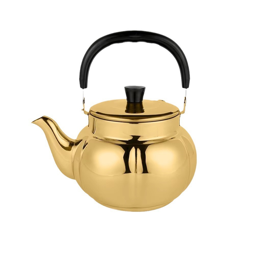 Stainless steel round spring water kettle, tea kettle, gas and induction cooker, universal portable household boiling kettle Application Scenario