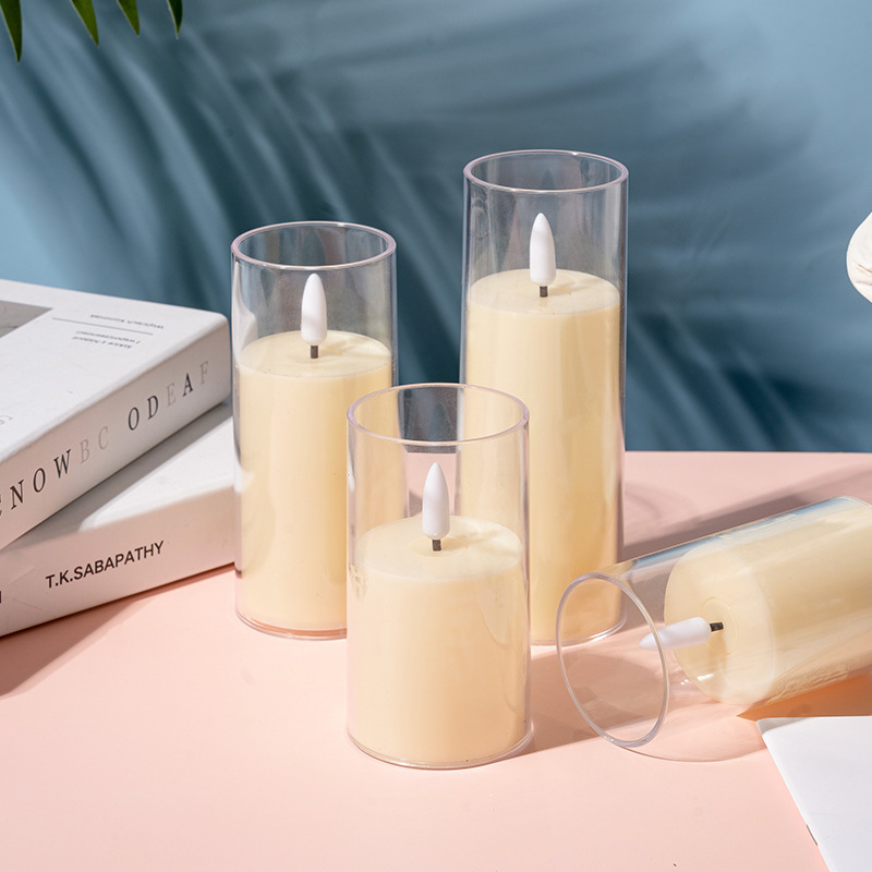 Electronic candles, led electronic candle lamps, simulation with cups, bullet heads, birthday swaying, creative wedding props, road guides Specification image