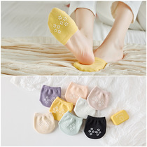 Sole invisible socks female solid color front sole half leg sock sandals high heels spot glue non-slip spring and summer boat socks female
