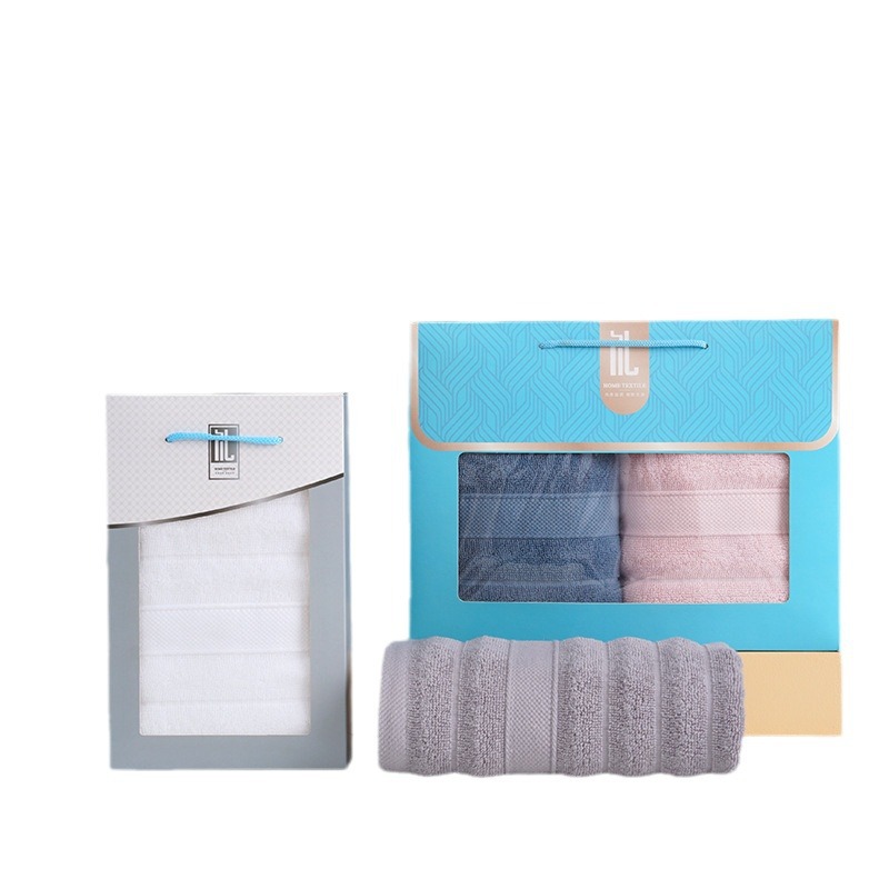 Gift towel gift box, pure cotton plain face towel, business souvenir, return gift, wholesale all-cotton face towel with logo printing Item Picture