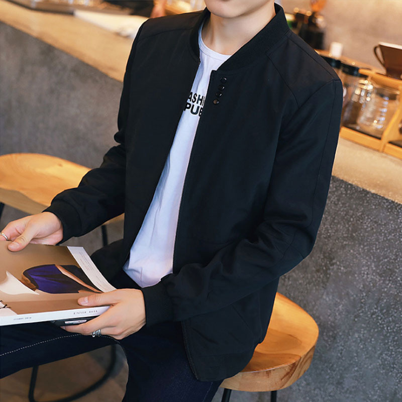 Men's outerwear 2022 new Spring and Autumn Korean style trendy autumn clothes, autumn casual stand-up collar casual trendy brand jacket Application Scenario