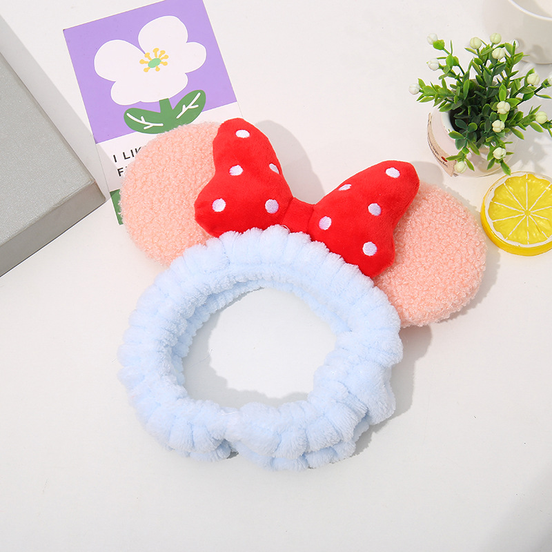 New cute bow face wash hair band, Korean version fashionable plush makeup tie hair band, sweet hair accessory and hair band Application Scenario