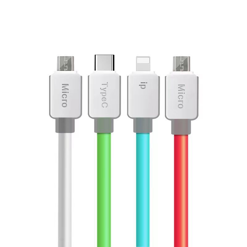 Cross Border Juxin Youpin Luminous Fast Charge For Apple Android Typec5asr Super Fast Charge Data Line Charging Item Picture