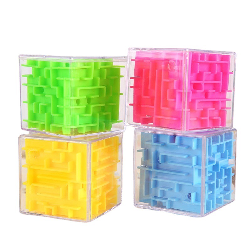 4.5六面魔方块儿童智力迷宫玩具透明走珠D立体迷宫魔方球现货批发详情图5