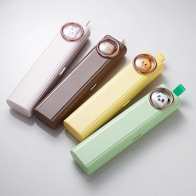 A two-piece set of 304 stainless steel tableware, chopsticks and spoons, a cute cartoon student outdoor travel portable tableware set thumbnail