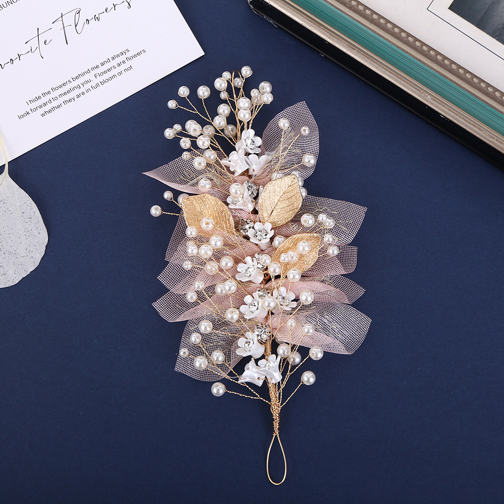 新款金色绢纱发箍头饰可爱不伤发女童头箍色系公主舞蹈表演边夹详情1