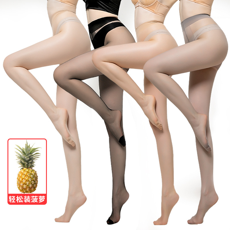 丝袜女薄款防勾丝任意剪菠萝袜批发春夏光腿神器黑丝袜隐形连裤袜
