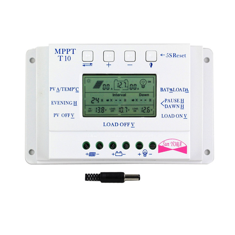 PWM PV 12V24V10A Solar controller T10 LCD solar charging controller details Picture