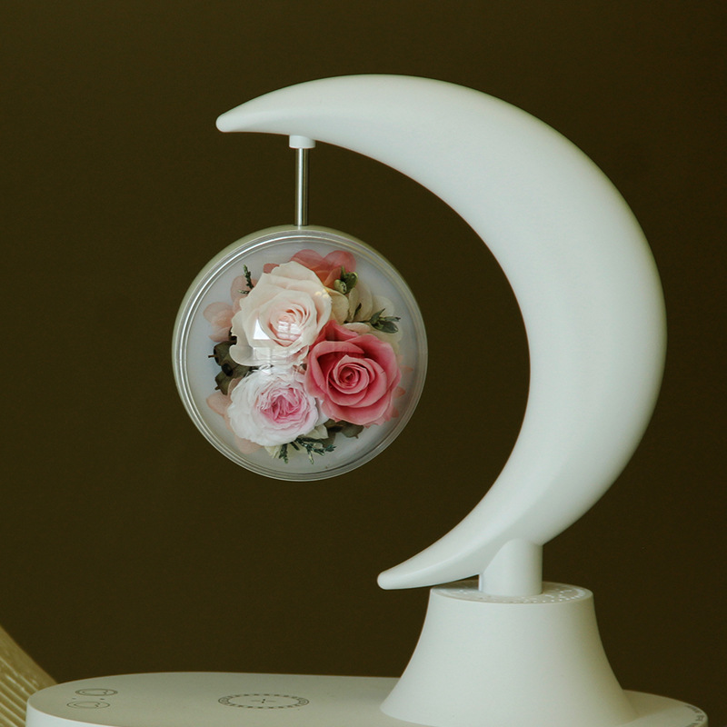 Valentine's Day Creative Gift Eternal Life Flower Bluetooth Speaker Lamp Mobile Phone Wireless Charging Birthday Gift Rose Specification drawing