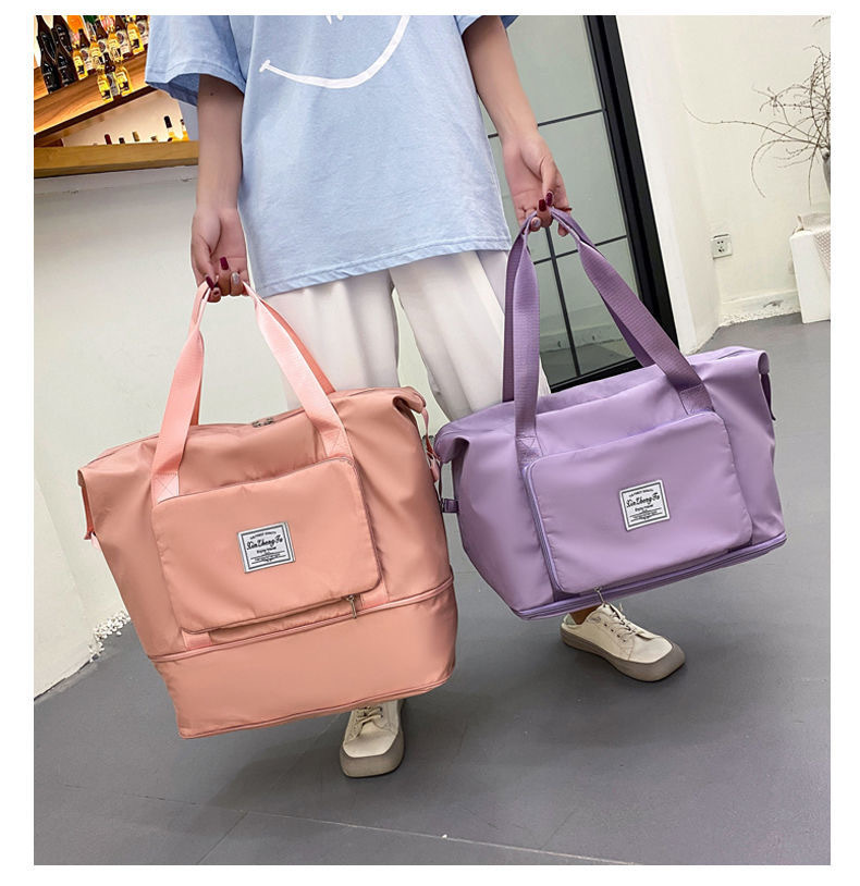 Female Folding Portable Large-Capacity Short-Distance Business Trip Duffel Bag Storage Bag Swimming Yoga Fitness Bag Only For Foreign Trade Export Only For Foreign Trade Export Only For Foreign Trade Export Only For Foreign Trade Export Only For Foreign Trade Export Only For Foreign Trade Export