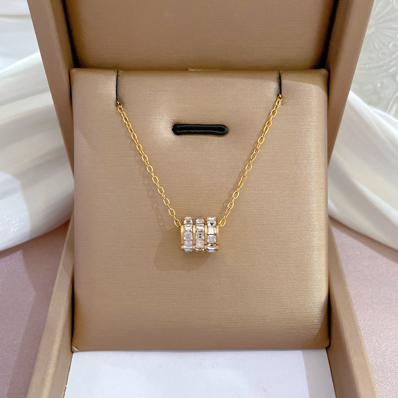 【 All-titanium Steel 】 Real gold electroplating inside the furnace for color retention, very cold necklace, female Instagram influencer collarbone chain accessory pic 19