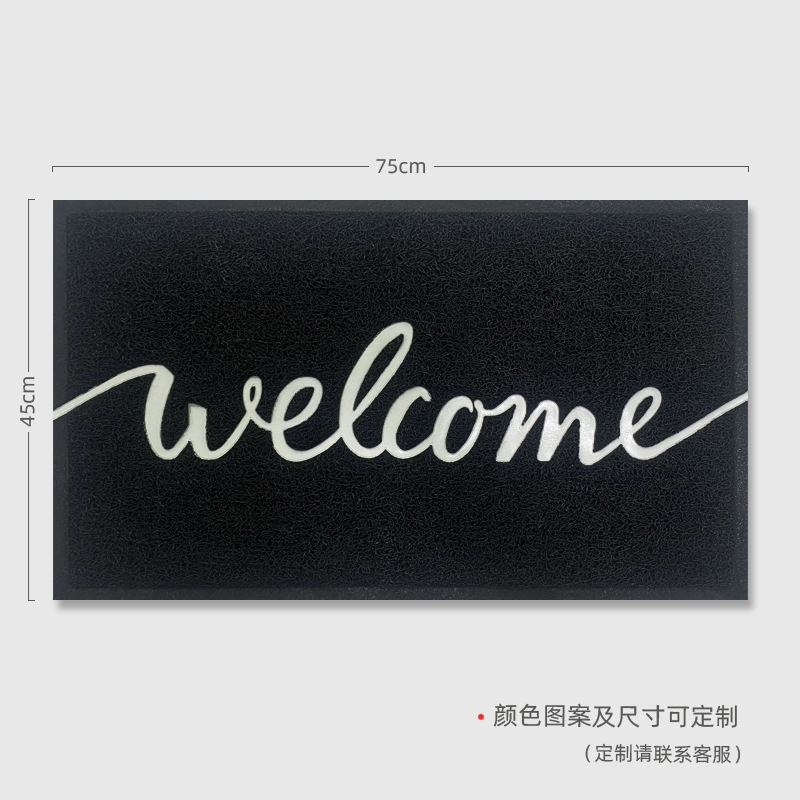 Amazon cross-border hello/welcome doormat, silk circle floor mat, soil-rubbing floor mat, carpet floor mat Application Scenario
