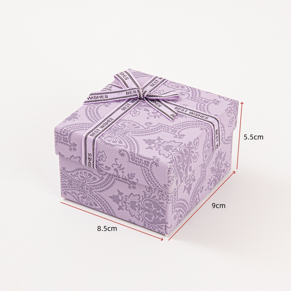 Classic watch box, exquisite bow, retro bracelet box, gift packaging box, fresh top and bottom cover, gift box and gift bag details Picture