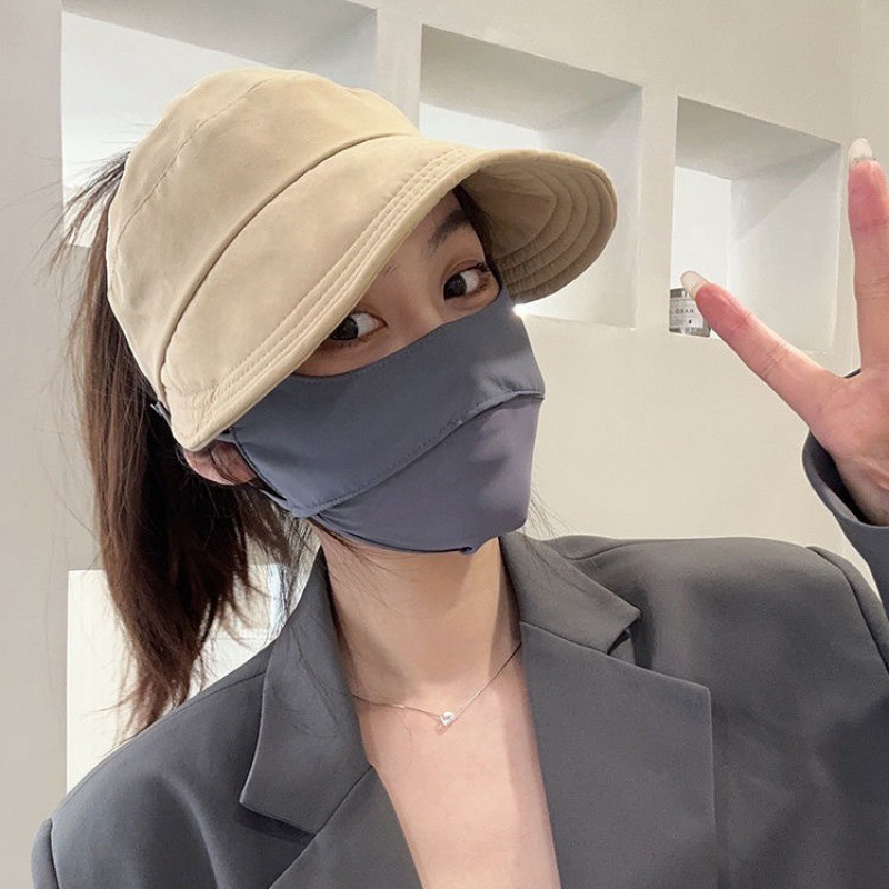 Summer Sun Hat Uv Protection And Sun Protection Empty Top Hat Outdoor Everything Can Be Tied Horsetail Riding Sun Hat Sun Protection Application Scenario