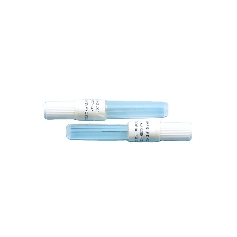 Cross-border exclusive disposable dental needles, anesthesia needles, independent English packaging, dental irrigation needles, single-hole flat-head curved needles Specification image