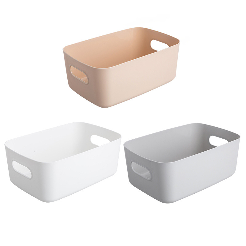 【 Extra Thick Miscellaneous Storage Box 】 Desktop plastic box, cosmetics organization box, kitchen storage box, snack storage basket Item Picture