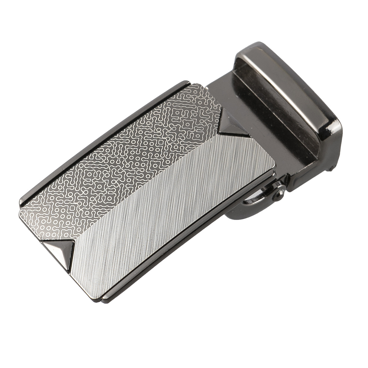 Men's Stylish Zinc Alloy 2.8Cm Perforated Waist Lead Simple Atmospheric Belt Buckle Smooth Buckle details Picture