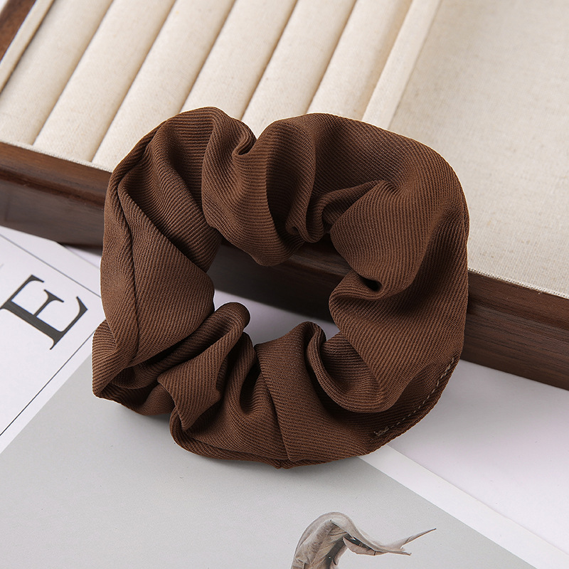 Cross-border large intestine circle, fashionable fabric twill hair band, popular bun hair rope, ponytail hair rope, large intestine circle hair accessory pic 11