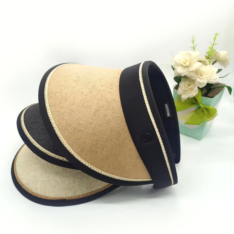 2023 Summer New Sunshade Sunscreen Vinyl Double Adjustable Will Carry Large Eaves Empty Straw Hat Manufacturers Application Scenario