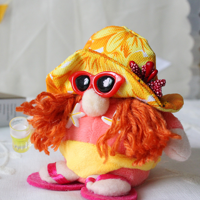 Hong Kong Love cute dwarf beach doll seaside bikini no face old doll creative doll decoration Specification drawing