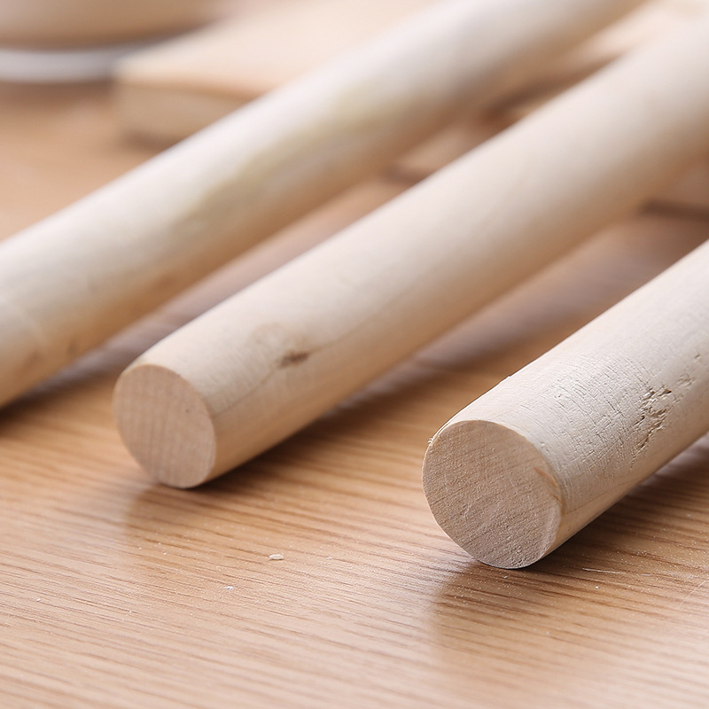Rolling Pin Solid Wood Pastry Beech Baking Tools Wooden Rolling Pin Rolling Pin Press Stick Size Roller Application Scenario