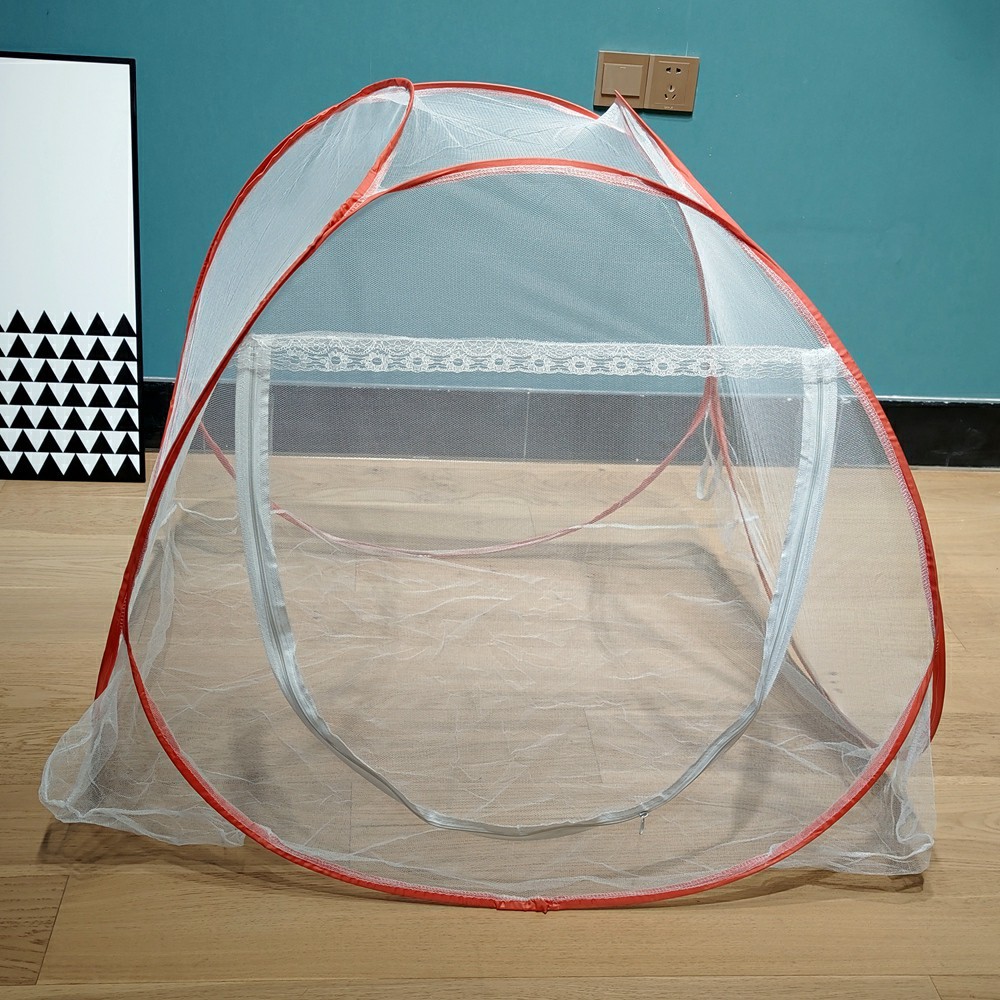 外贸儿童婴儿自动钢丝蚊帐 折叠蚊帐 简单方便收纳批发详情图3
