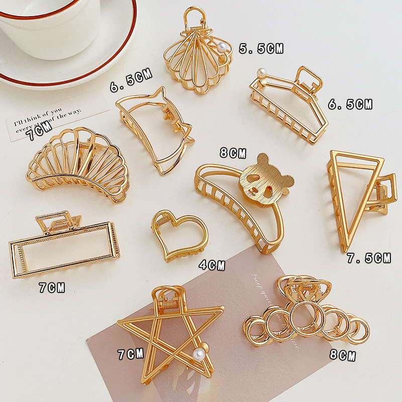Pearl Hair Clip Back Head Grab Clip Large Shark Clip Hair Accessories Women Net Red New Hair Accessories Grab Hair Card Wholesale details Picture