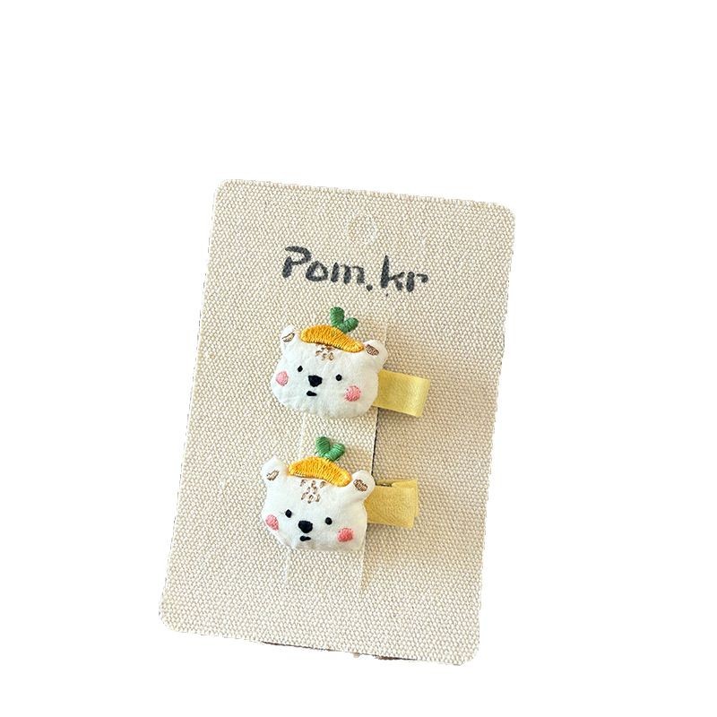 Nuevo estilo coreano cartoon day set cute bear conejo hecho a mano paño relleno de algodón broche accesorios ropa bolsos accesorios Item Picture