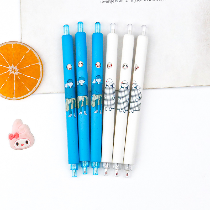 Couple pen, expression pen, press gel pen, Internet celebrity face-changing pen, 0.5mm print stick, macaron multi-expression fountain pen Application Scenario