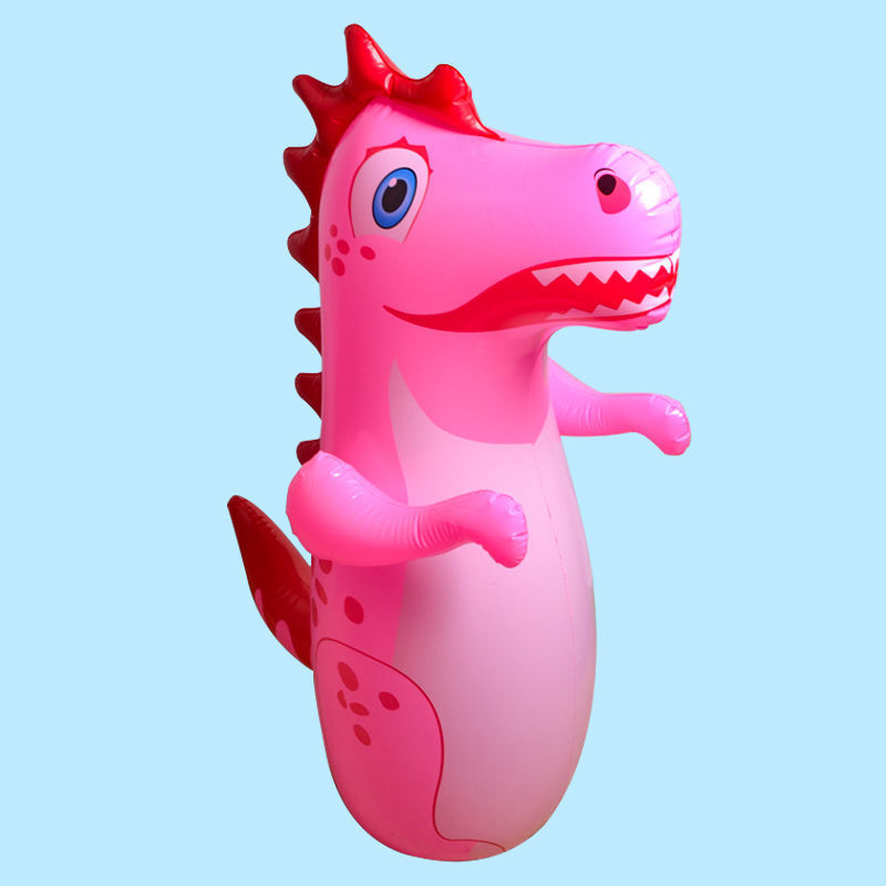 超大号95cm充气恐龙不倒翁儿童PVC充气玩具恐龙地摊玩具地推礼品图