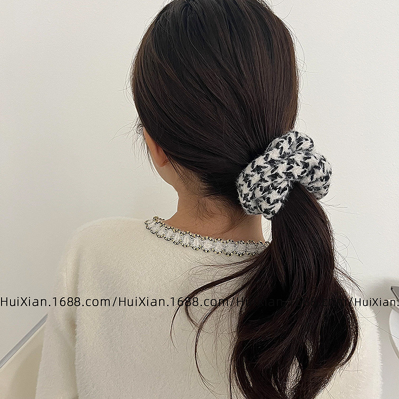 法式复古/头绳气质/优雅大肠/发圈简约/百搭少女/发绳扎头/发皮筋头饰/女产品图