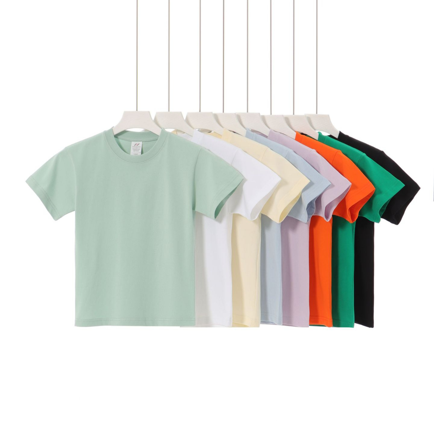 Burst 230g heavy pound algodón color sólido manga corta camiseta para hombres y mujeres tops marca de moda leggings sueltos niños short T al por mayor Application Scenario