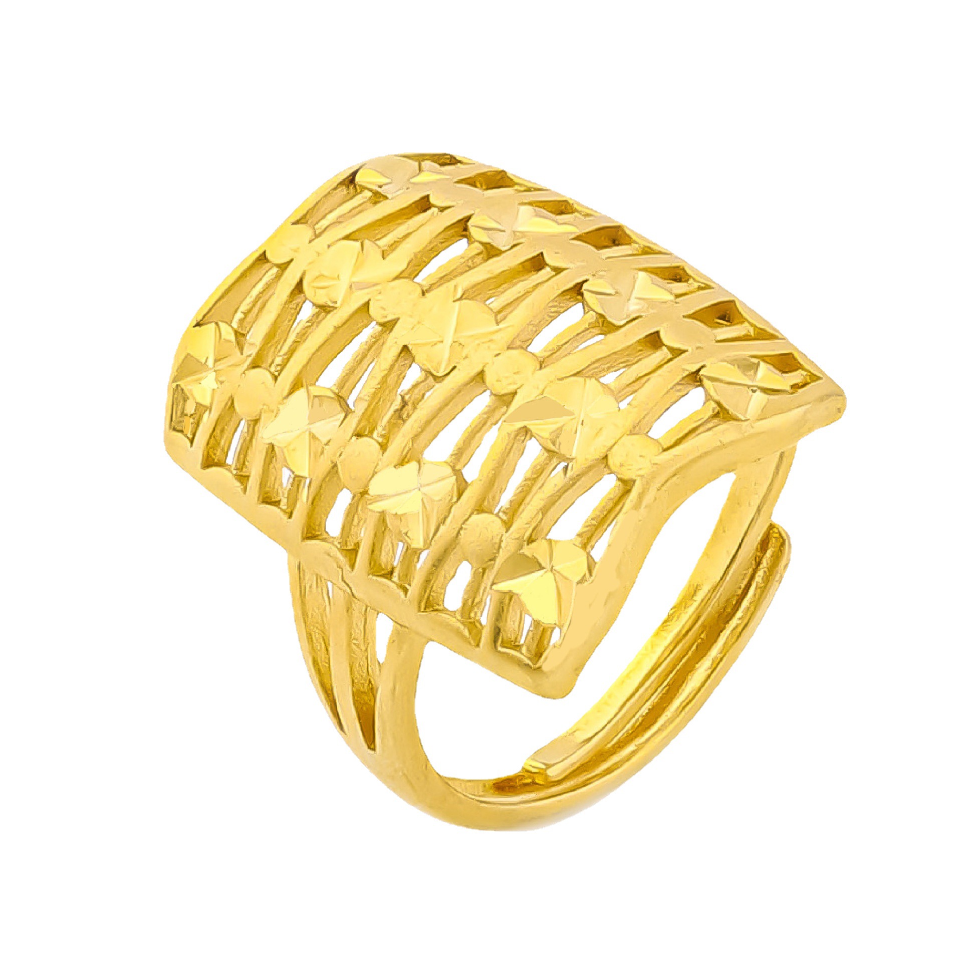 Chuangmei Jewelry's 24K gold-plated heart-shaped ring, a unique and retro design for women, is a wedding ring Item Picture
