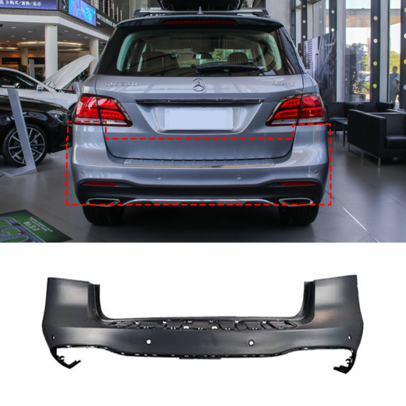Aplicable 2016-19 mercedes benz GLE166 clase W292 parachoques trasero superior 1668851038