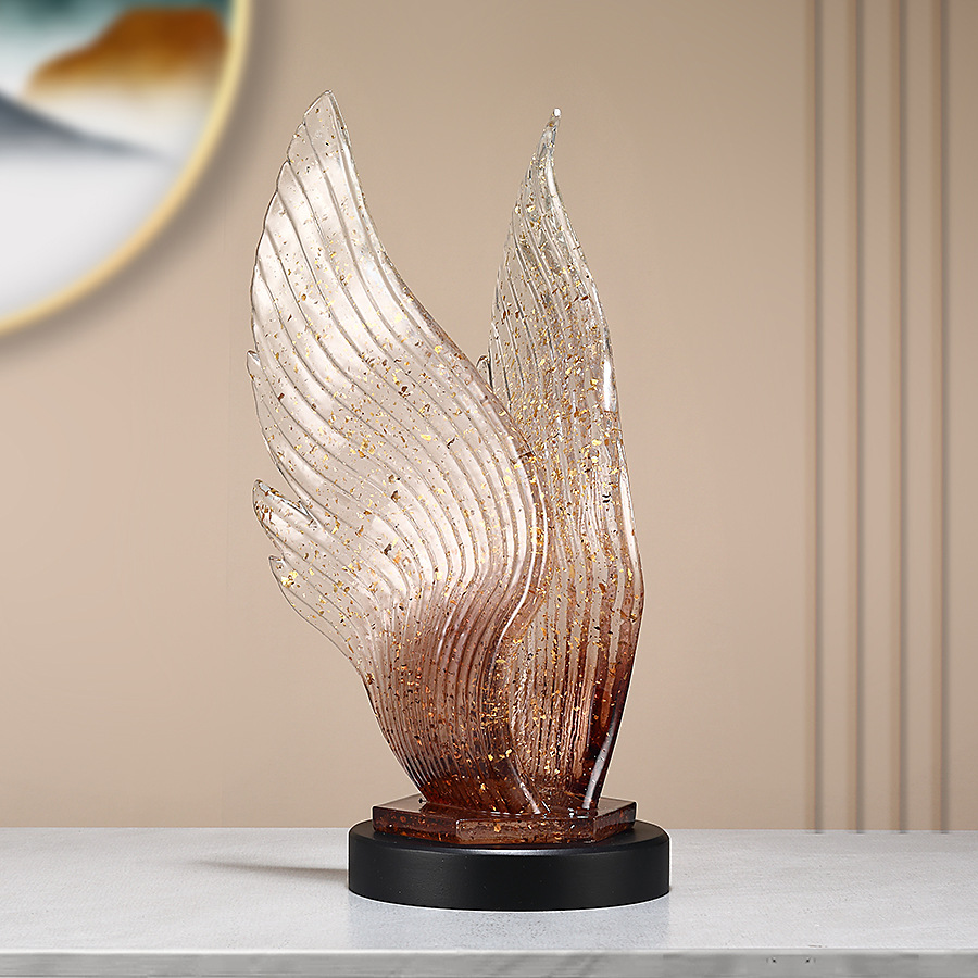 2025 Modern abstract resin handicrafts, sculptures, ornaments, imitation glass home decorations, transparent resin hotel and club accessories, resin handicrafts, resin ornaments