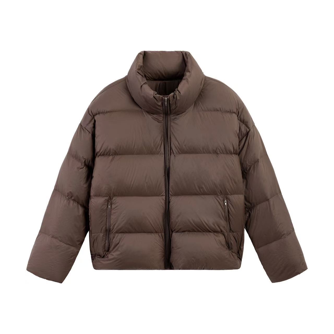 Jnby's same style ultra-light short down jacket for women with a stand-up collar of 90, white duck down ultra-light bread jacket 2025 new style Item Picture