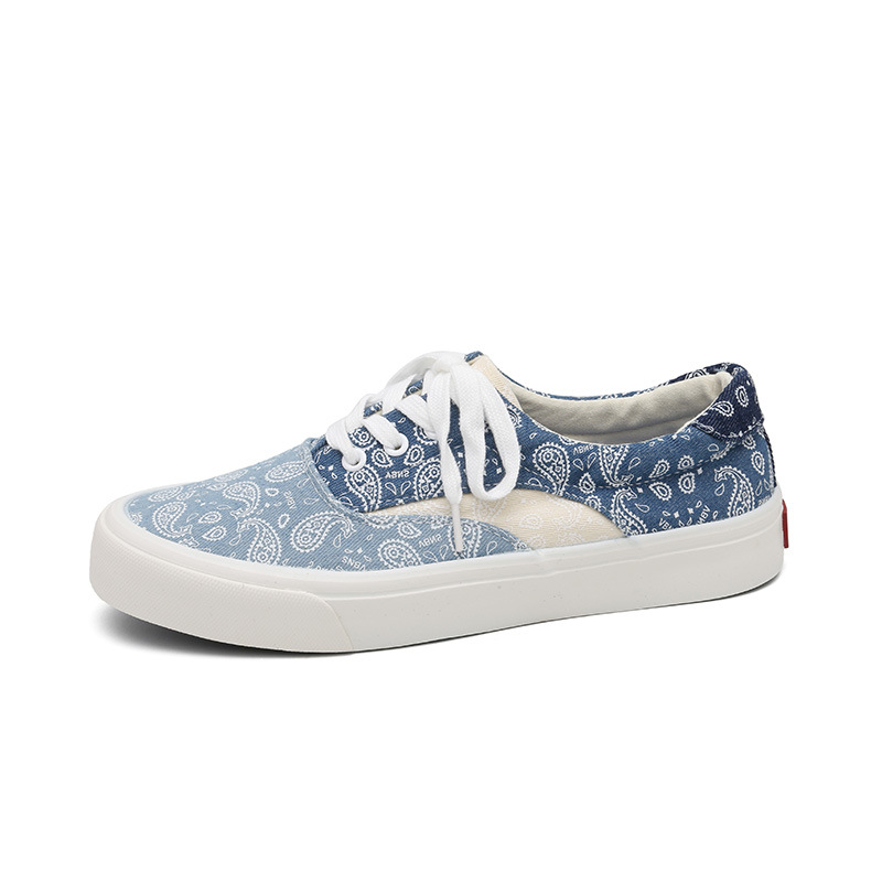 赢胜复古情侣鞋日系男女夏季款透气百搭帆布鞋腰果花潮流休闲板鞋详情图5
