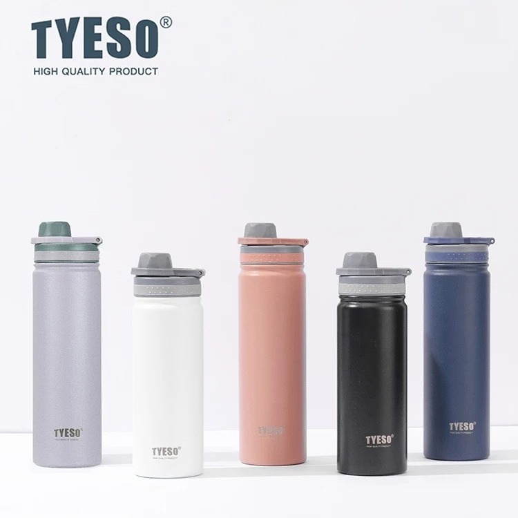 TYESO/泰硕跨境保温杯水杯大容量内外304运动水壶便携不锈钢水杯
