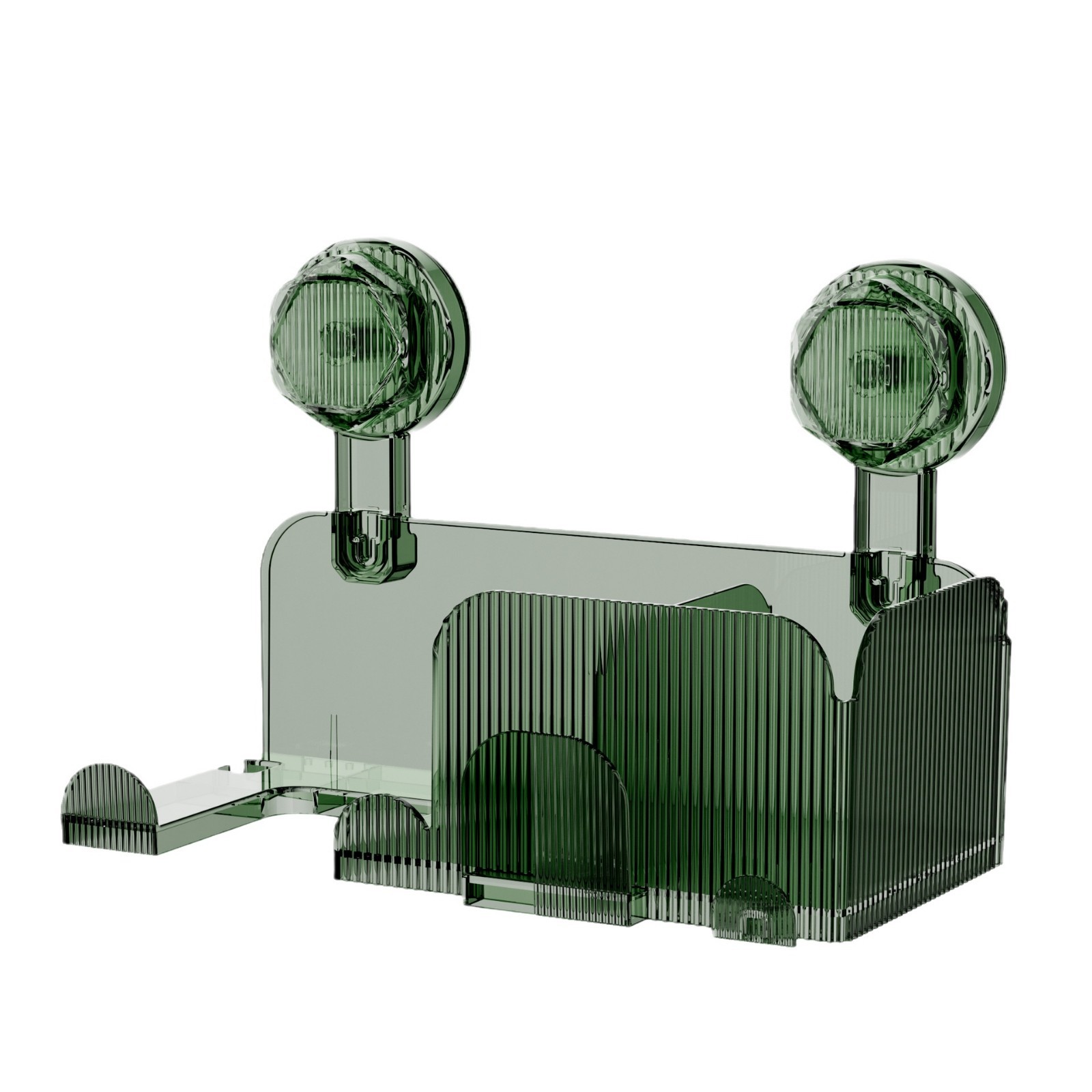 Available in multiple colors, the bathroom hair dryer suction cup storage rack is wall-mounted and does not require drilling. It is a multi-functional bathroom device Item Picture
