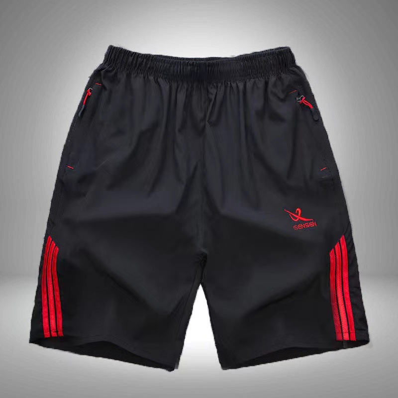 Quick-drying shorts, sports beach shorts, summer men's five-inch shorts, seven-inch wide underpants, casual shorts, loose men's shorts details Picture