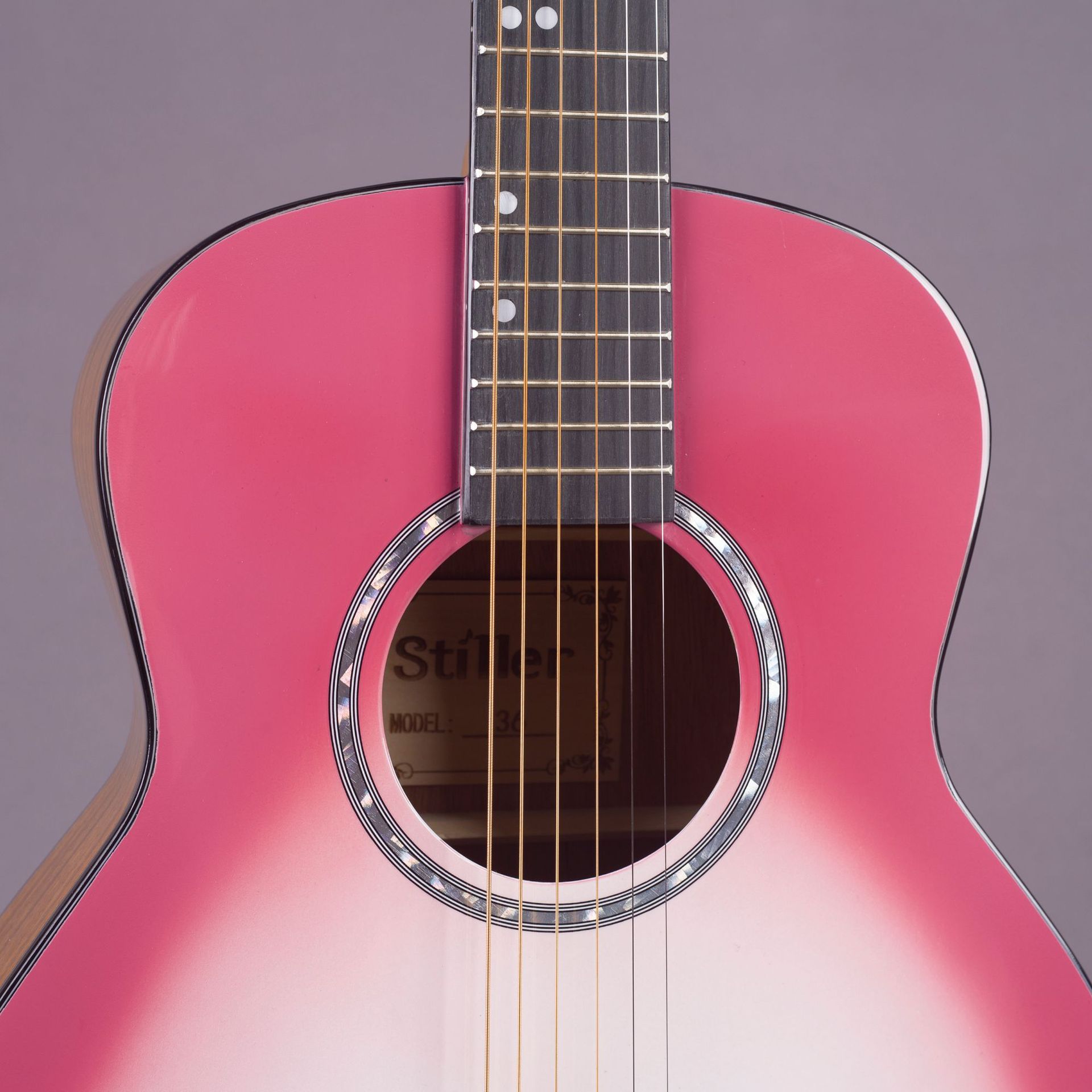 36-inch spruce matte folk acoustic guitar from the manufacturer, available for wholesale in stock for adults and children beginners Specification image