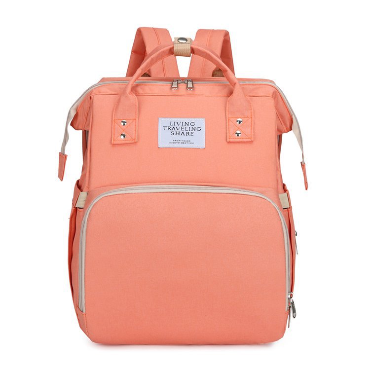 Mommy Bag Upgrade Multifunctional Backpack South Korean Ins Large Capacity Foldable Crib Portable Travel Bag details Picture