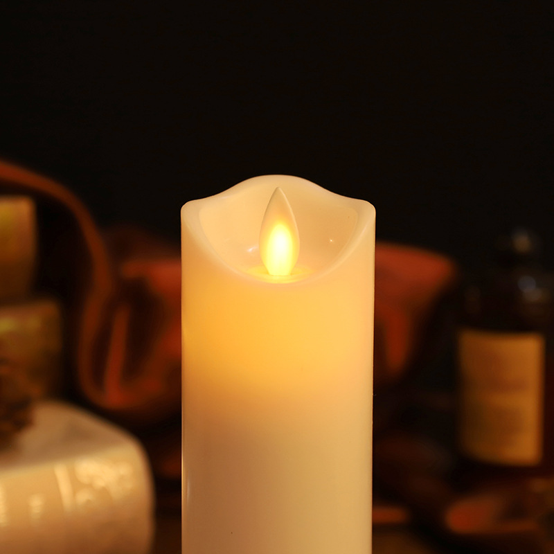 2024 The New Warm Yellow Electronic Candle Lamp Decoration Simulates The Fake Candle Romantic Confession Performance Decorative Small Candle Flame Application Scenario