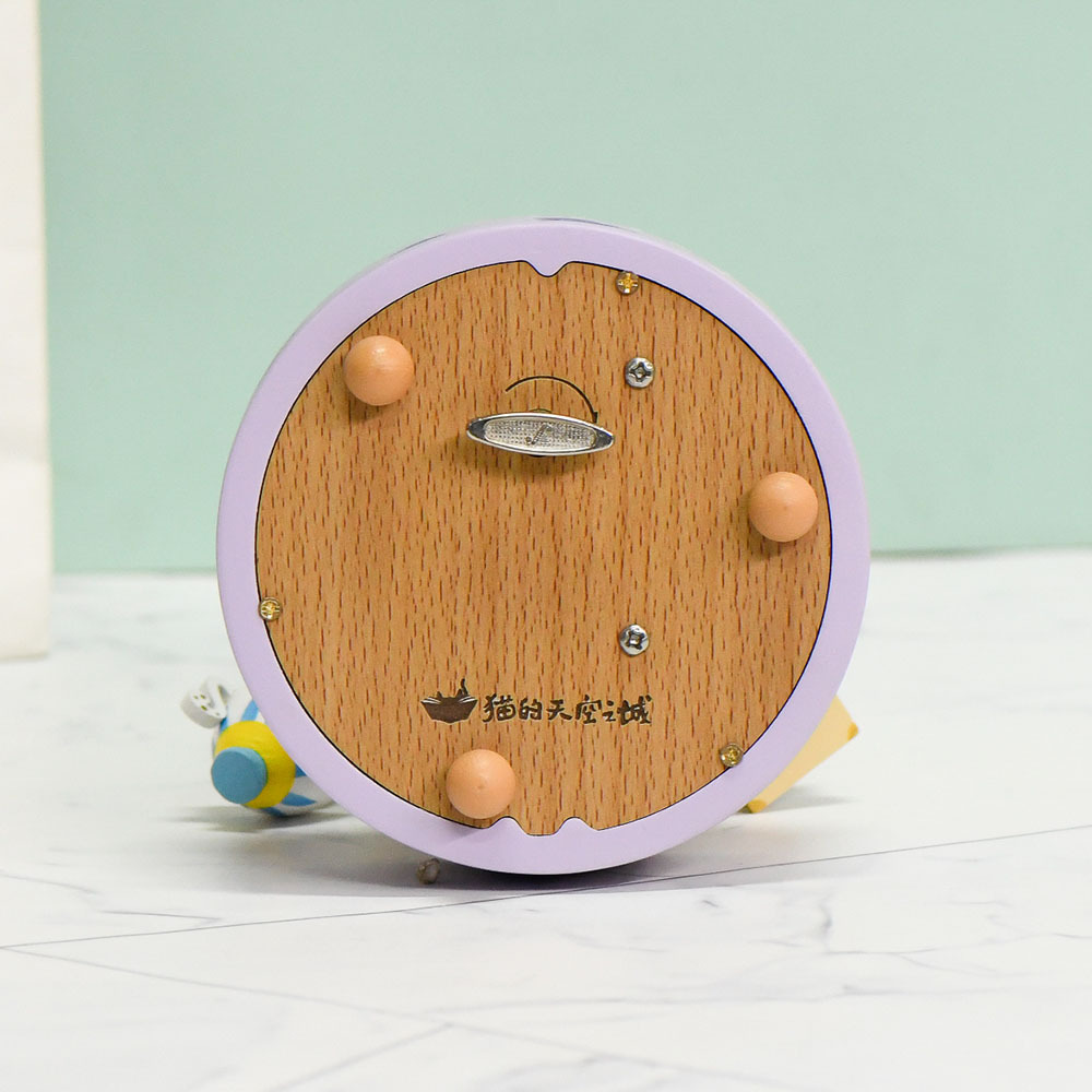 New in-stock solid wood music box, Alice Carousel, dreamy purple table decoration, Valentine's Day gift for your girlfriend Application Scenario