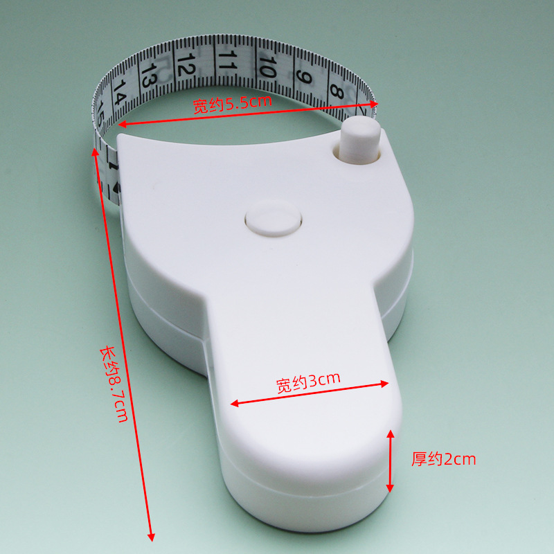 自动伸缩三围尺Y型裁缝软尺腰围臂围臀围测量尺手柄式健身软尺详情图4