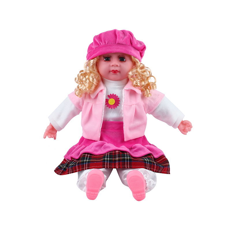 穿裙子洋娃娃 优质棉填充娃娃仿真搪胶玩具跨境热卖婴儿安抚玩具详情图5