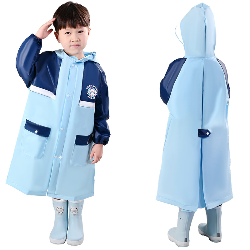 Wholesale of children's raincoats, full-body anti-riot rain bands for boys and girls, schoolbag position raincoats, and raincoats for primary school students going to school and walking Item Picture